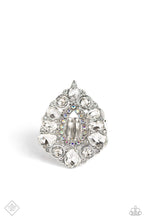 Load image into Gallery viewer, First Class Fairytale- White and Silver Ring- Paparazzi Accessories