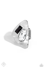 Load image into Gallery viewer, High-End Headline- Black and Silver Ring- Paparazzi Accessories
