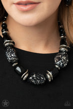 Load image into Gallery viewer, In Good Glazes- Black and Silver Necklace- Paparazzi Accessories