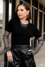 Load image into Gallery viewer, Torrential Twinkle- White and Silver Earrings- Paparazzi Accessories