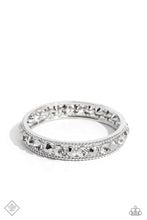 Load image into Gallery viewer, Polishing Promise- White and Silver Bracelet- Paparazzi Accessories