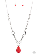 Load image into Gallery viewer, Recycled Refinement- Red and Silver Necklace- Paparazzi Accessories