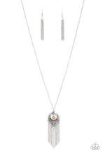 Load image into Gallery viewer, Western Weather- Orange and Silver Necklace- Paparazzi Accessories