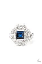 Load image into Gallery viewer, Candid Charisma- Blue and Silver Ring- Paparazzi Accessories