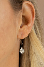 Load image into Gallery viewer, Flaunt Your Fringe- White and Gunmetal Necklace- Paparazzi Accessories