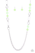 Load image into Gallery viewer, POP-ular Opinion- Green and Silver Necklace- Paparazzi Accessories
