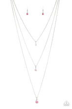 Load image into Gallery viewer, Crystal Chic- Pink and Silver Necklace- Paparazzi Accessories