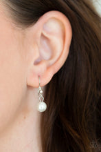 Load image into Gallery viewer, Timeless Tassels- White and Silver Necklace- Paparazzi Accessories