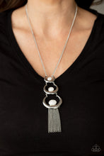 Load image into Gallery viewer, As MOON As I Can- White and Silver Necklace- Paparazzi Accessories