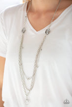 Load image into Gallery viewer, Dare To Dazzle- Silver Lanyard- Paparazzi Accessories