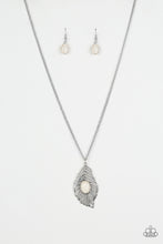 Load image into Gallery viewer, Flight Path- White and Silver Necklace- Paparazzi Accessories