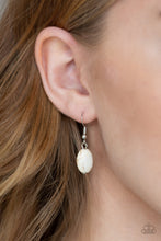 Load image into Gallery viewer, Flight Path- White and Silver Necklace- Paparazzi Accessories