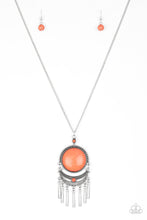 Load image into Gallery viewer, Rural Rustler- Orange and Silver Necklace- Paparazzi Accessories