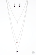 Load image into Gallery viewer, Crystal Chic- Purple and Silver Necklace- Paparazzi Accessories