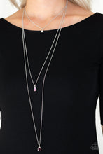 Load image into Gallery viewer, Crystal Chic- Purple and Silver Necklace- Paparazzi Accessories
