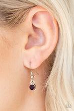 Load image into Gallery viewer, Crystal Chic- Purple and Silver Necklace- Paparazzi Accessories