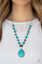Load image into Gallery viewer, Desert Diva- Blue and Silver Necklace- Paparazzi Accessories