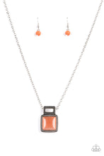 Load image into Gallery viewer, Ethereally Elemental- Orange and Silver Necklace- Paparazzi Accessories