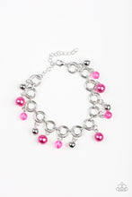 Load image into Gallery viewer, Fancy Fascination- Pink and Silver Bracelet- Paparazzi Accessories