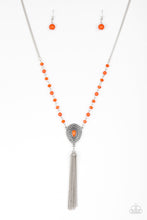 Load image into Gallery viewer, Soul Quest- Orange and Silver Necklace- Paparazzi Accessories