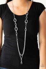Load image into Gallery viewer, Street Beat- Silver Lanyard- Paparazzi Accessories