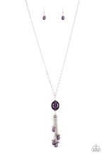 Load image into Gallery viewer, Fringe Flavor- Purple and Silver Necklace- Paparazzi Accessories
