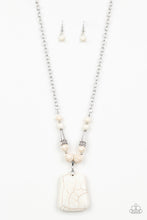 Load image into Gallery viewer, Sandstone Oasis- White and Silver Necklace- Paparazzi Accessories