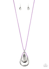 Load image into Gallery viewer, Texture Trekker- Purple and Silver Necklace- Paparazzi Accessories
