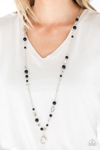 Load image into Gallery viewer, Make An Appearance- Black and Silver Lanyard- Paparazzi Accessories
