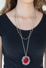 Load image into Gallery viewer, Endlessly Enchanted- Red and Silver Necklace- Paparazzi Accessories