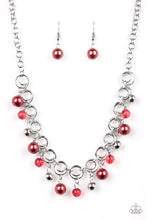 Load image into Gallery viewer, Fiercely Fancy- Red and Silver Necklace- Paparazzi Accessories