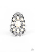 Load image into Gallery viewer, Stone Sunrise- White and Silver Ring- Paparazzi Accessories