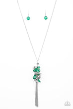 Load image into Gallery viewer, Party Girl Glow- Green and Silver Necklace- Paparazzi Accessories