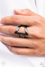Load image into Gallery viewer, Rebel Edge- Gunmetal Ring- Paparazzi Accessories