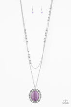 Load image into Gallery viewer, Endlessly Enchanted- Purple and Silver Necklace- Paparazzi Accessories
