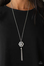 Load image into Gallery viewer, Fine Florals- Silver Necklace- Paparazzi Accessories