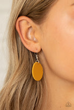 Load image into Gallery viewer, Sooner Or LEATHER- Yellow and Silver Necklace- Paparazzi Accessories