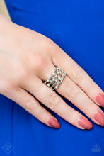 Load image into Gallery viewer, Make Way For Broadway- White and Silver Ring- Paparazzi Accessories