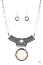 Load image into Gallery viewer, Lasting EMPRESS-ions- White and Silver Necklace- Paparazzi Accessories
