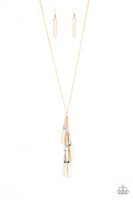 Load image into Gallery viewer, PRIMITIVE And Proper- White and Gold Necklace- Paparazzi Accessories
