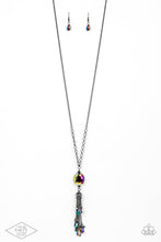 Load image into Gallery viewer, Fringe Flavor - Multicolored Gunmetal Necklace- Paparazzi Accessories