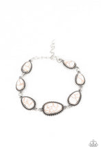 Load image into Gallery viewer, Elemental Exploration- White and Silver Bracelet- Paparazzi Accessories