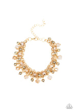 Load image into Gallery viewer, Just For The FUND Of It!- White and Gold Bracelet- Paparazzi Accessories