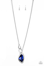 Load image into Gallery viewer, Optical Opulence- Blue and Silver Necklace- Paparazzi Accessories