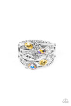 Load image into Gallery viewer, Ethereal Escapade - Yellow and Silver Ring- Paparazzi Accessories