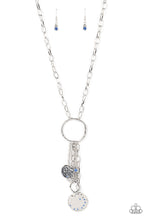 Load image into Gallery viewer, Trinket Twinkle - Blue and Silver Necklace- Paparazzi Accessories