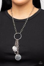 Load image into Gallery viewer, Trinket Twinkle - Blue and Silver Necklace- Paparazzi Accessories