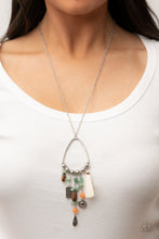 Load image into Gallery viewer, Listen to Your Soul - Green and Silver Necklace- Paparazzi Accessories