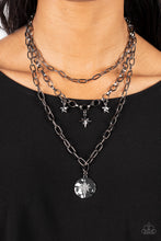 Load image into Gallery viewer, Under the Northern Lights - White and Gunmetal Necklace- Paparazzi Accessories