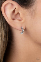 Load image into Gallery viewer, Carefree Couture - White and Silver Earrings- Paparazzi Accessories